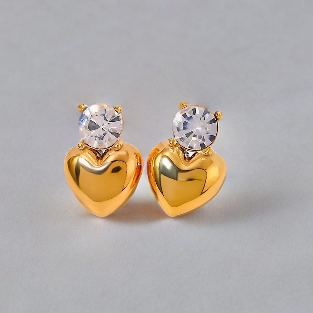 Premium Heart Zircon Earrings